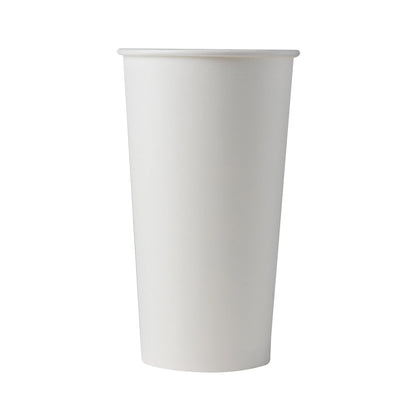 Single Wall Hot Drink Paper Cup 20 oz- White (600/case) - CarryOut Supplies