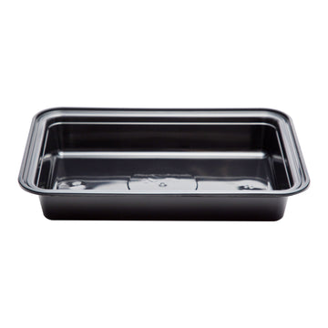 Microwavable PP Injection Rectangle Container 24oz- Black (300/case) (LID SOLD SEPARATELY) - CarryOut Supplies