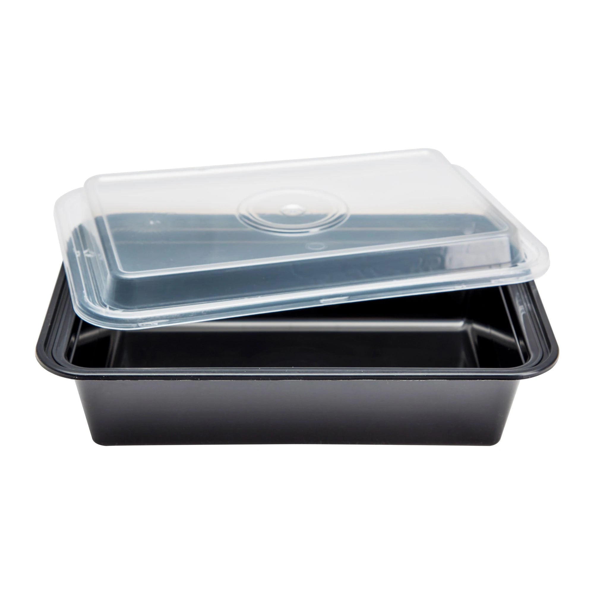 Microwavable PP Injection Rectangle Container Lid 24/32oz- Clear (300/case)