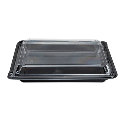 Plastic Sushi Container OPHP-SA08 - Black (200/case) - CarryOut Supplies