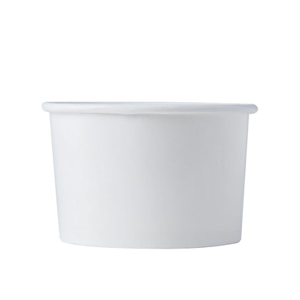 Paper Ice Cream Cup 10oz- White (1000/case) - CarryOut Supplies