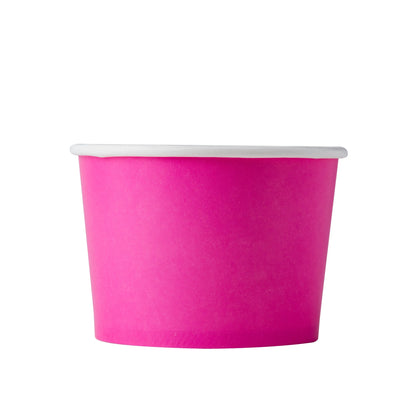 Frozen Yogurt/Soup Cup 08 oz- Pink (1000/case) - 90MM - CarryOut Supplies