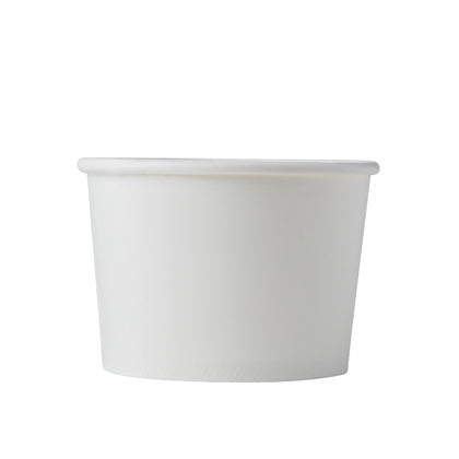 Frozen Yogurt/Soup Cup 08 oz- White (1000/case) - 90MM - CarryOut Supplies