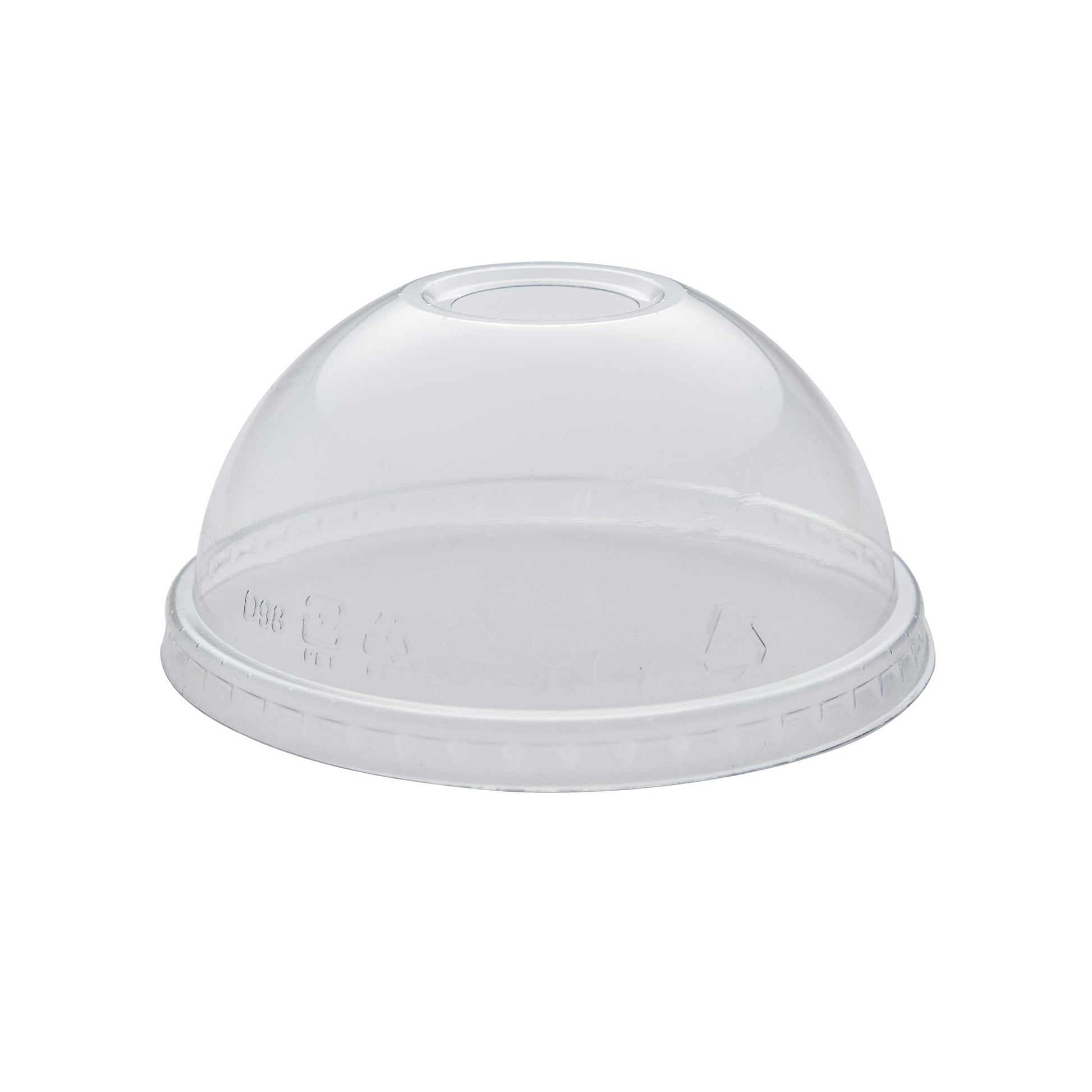 Cold Cup PET 98 MM Dome Lid 12-24 oz- Clear (1000/case) - CarryOut Supplies