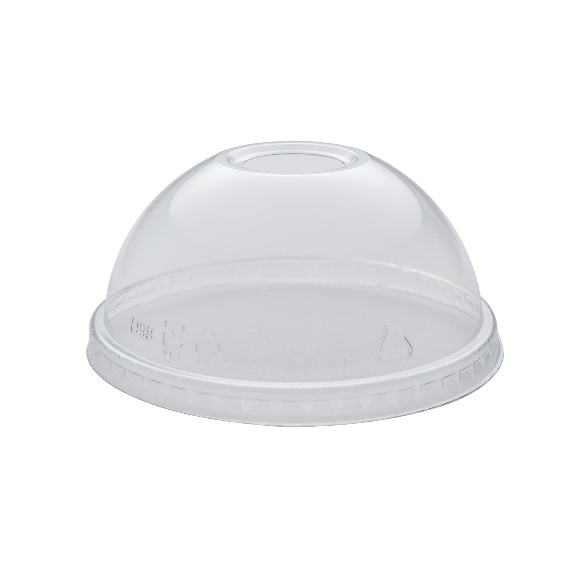 Cold Cup PET 98 MM Dome Lid 12-24 oz- Clear (1000/case) - CarryOut Supplies