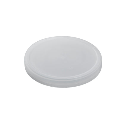 Ice Cream Cup Premium PP Flat Lid 4 oz 74 MM- White (1000/case) - CarryOut Supplies
