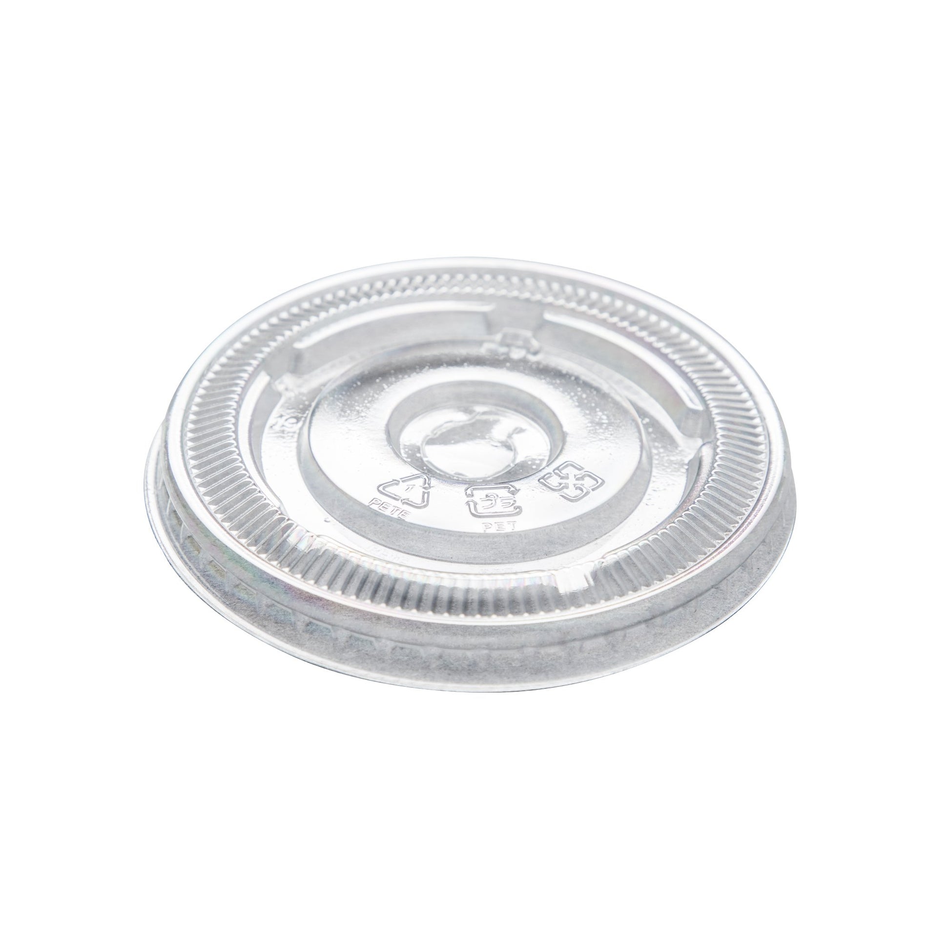 Cold Drink PET 90 MM Flat Lid 12-22 oz- Clear (2000/case) - CarryOut Supplies