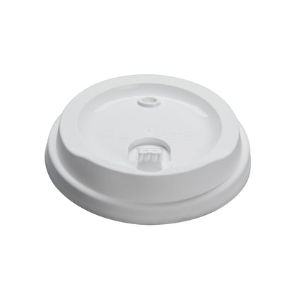 Hot Drink Lock-back Lid 10-24 oz 90 MM- White (1000/case) - CarryOut Supplies