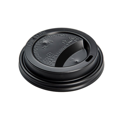 Hot Drink Sipper Lid 10-24 oz 90 MM- Black (1000/case) - CarryOut Supplies