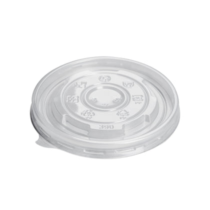 PP Flat Yogurt/Soup Cup Lid 12 oz- Clear (1000/case) - CarryOut Supplies