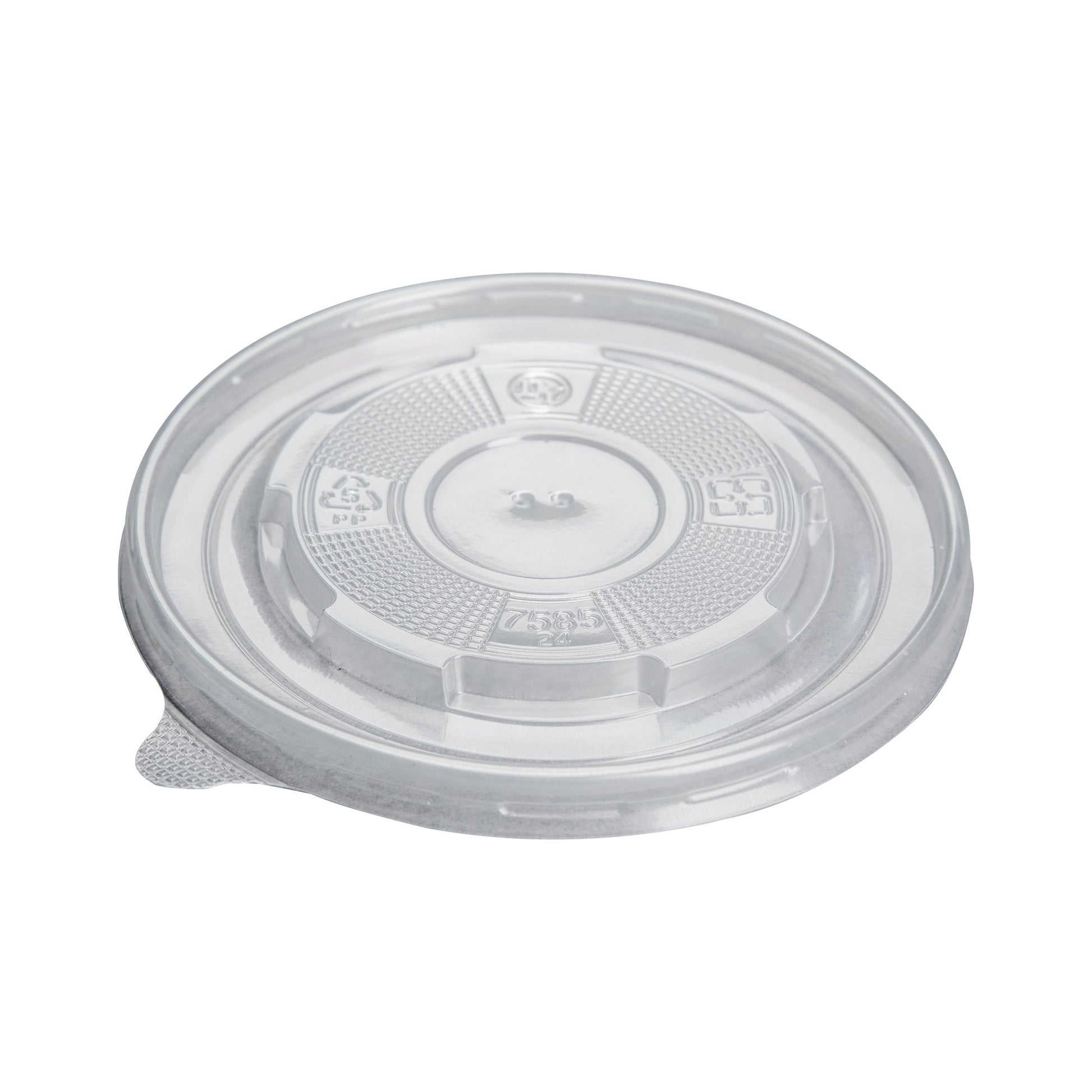 PP Flat Yogurt/Soup Cup Lid 20 oz- Clear (600/case) - CarryOut Supplies
