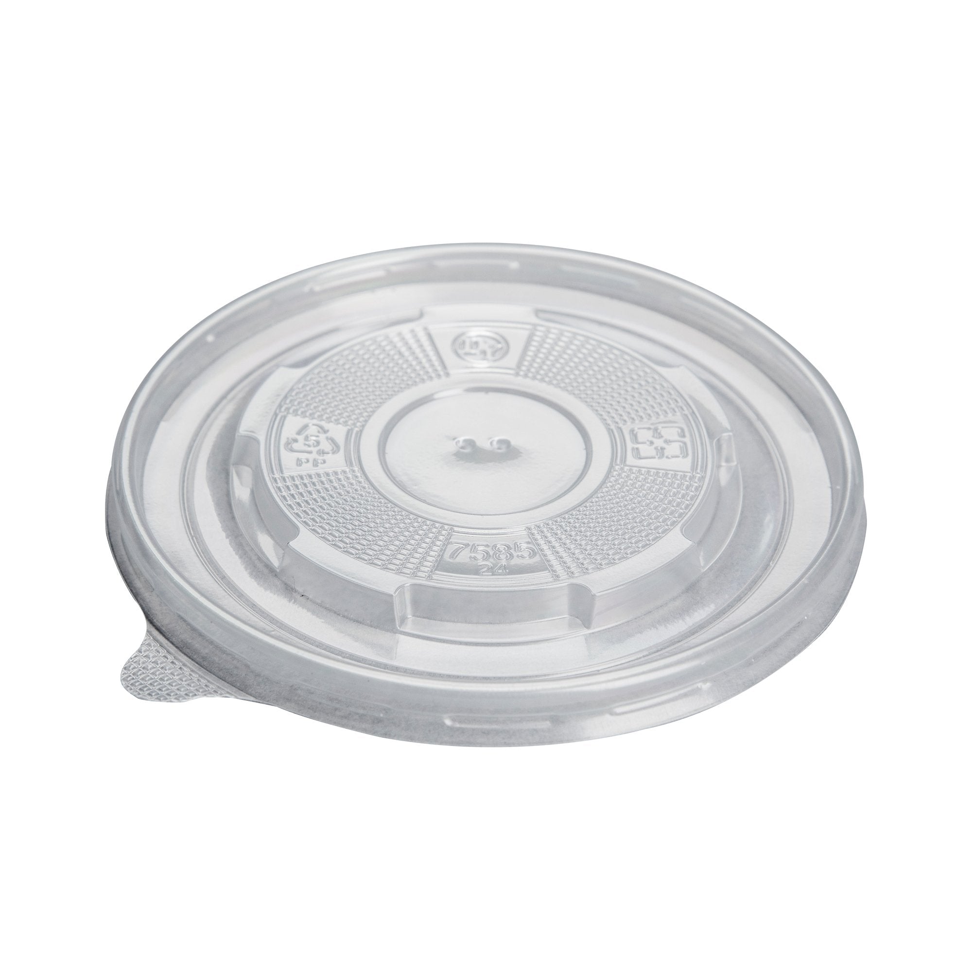 PP Flat Yogurt/Soup Cup Lid 20 oz- Clear (600/case) - CarryOut Supplies