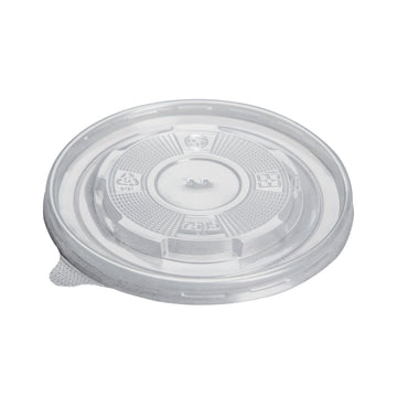 PP Flat Yogurt/Soup Cup Lid 20 oz- Clear (600/case) - CarryOut Supplies