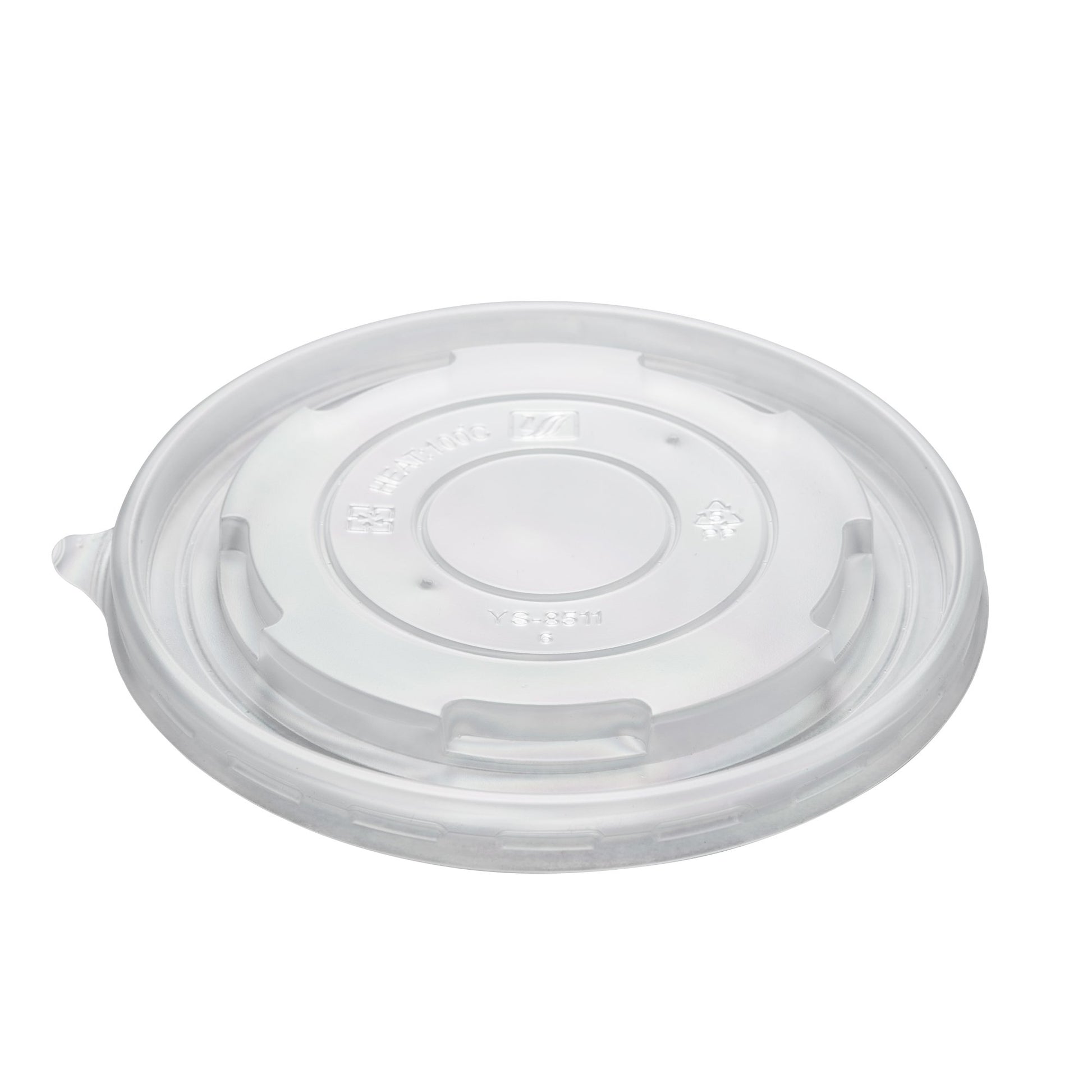 PP Flat Yogurt/Soup Cup Lid 24-32 oz- Frost (600/case) - CarryOut Supplies