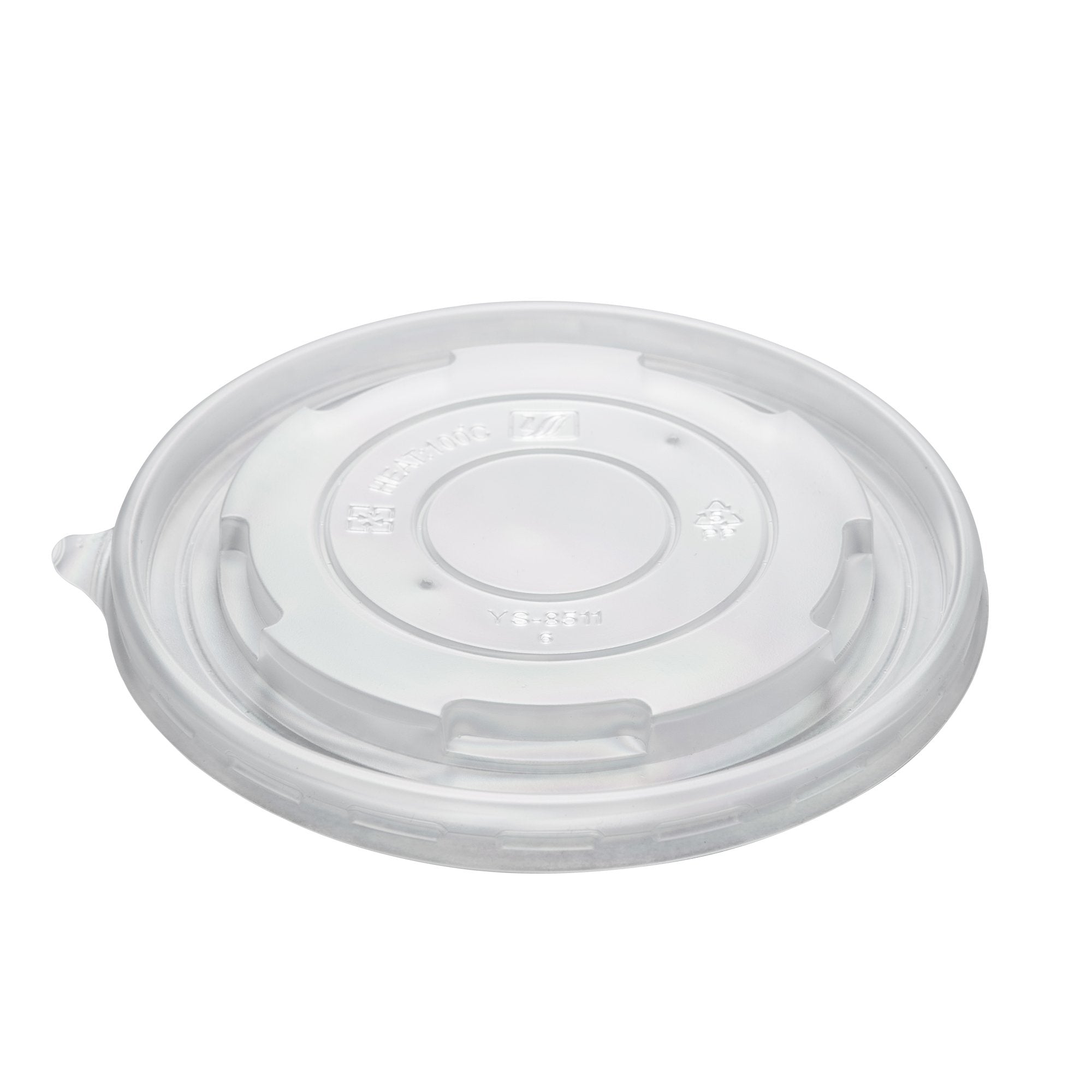 PP Flat Yogurt/Soup Cup Lid 24-32 oz- Frost (600/case) - CarryOut Supplies