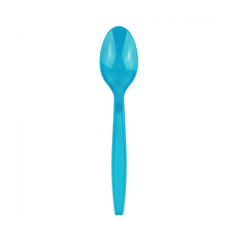Medium Weight 2.7G PP Plastic Dessert Spoon- Caribbean Blue (1000/case)