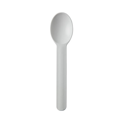 Premium 6.5G PP Plastic Dessert Spoon- White (1000/case) - CarryOut Supplies