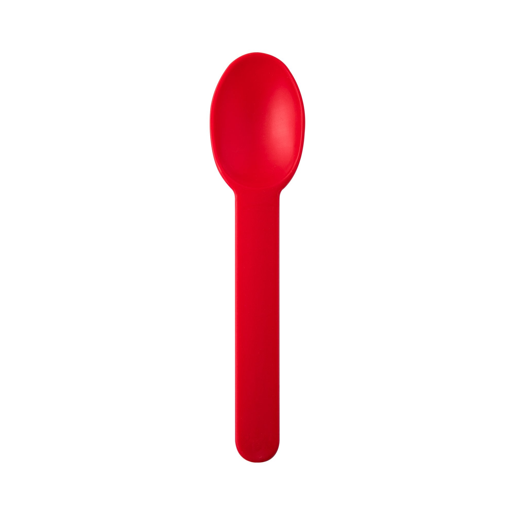 Premium 6.5G PP Plastic Dessert Spoon- Apple Red (1000/case)