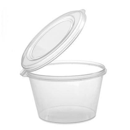 3OZ PLASTIC SAUCE CONTAINER WITH LID 1000PCS/CNT - CarryOut Supplies