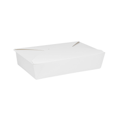 Microwavable #2 Paper Fold To Go Box 54 oz- White (200/case)